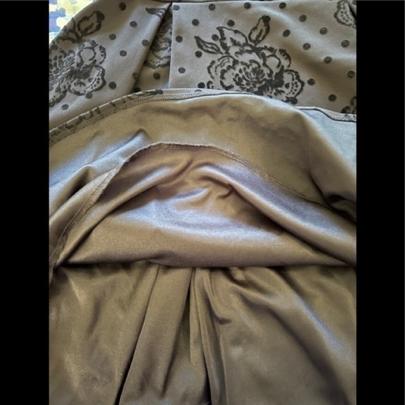 AQUA BLOOMINGDALE’S L Polka Dot Velvet Rose-Embossed Mini Dress - Picture 11 of 11